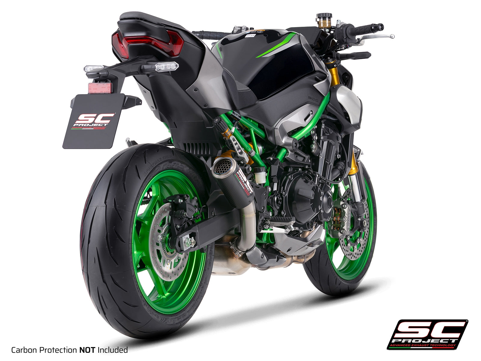 CR-T carbon uitlaatdemper (EURO5+) Kawasaki Z900 (2025+)