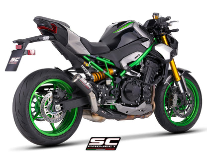CR-T carbon uitlaatdemper (EURO5+) met carbon heelguard en carbon hitteschild Kawasaki Z900 (2025+)