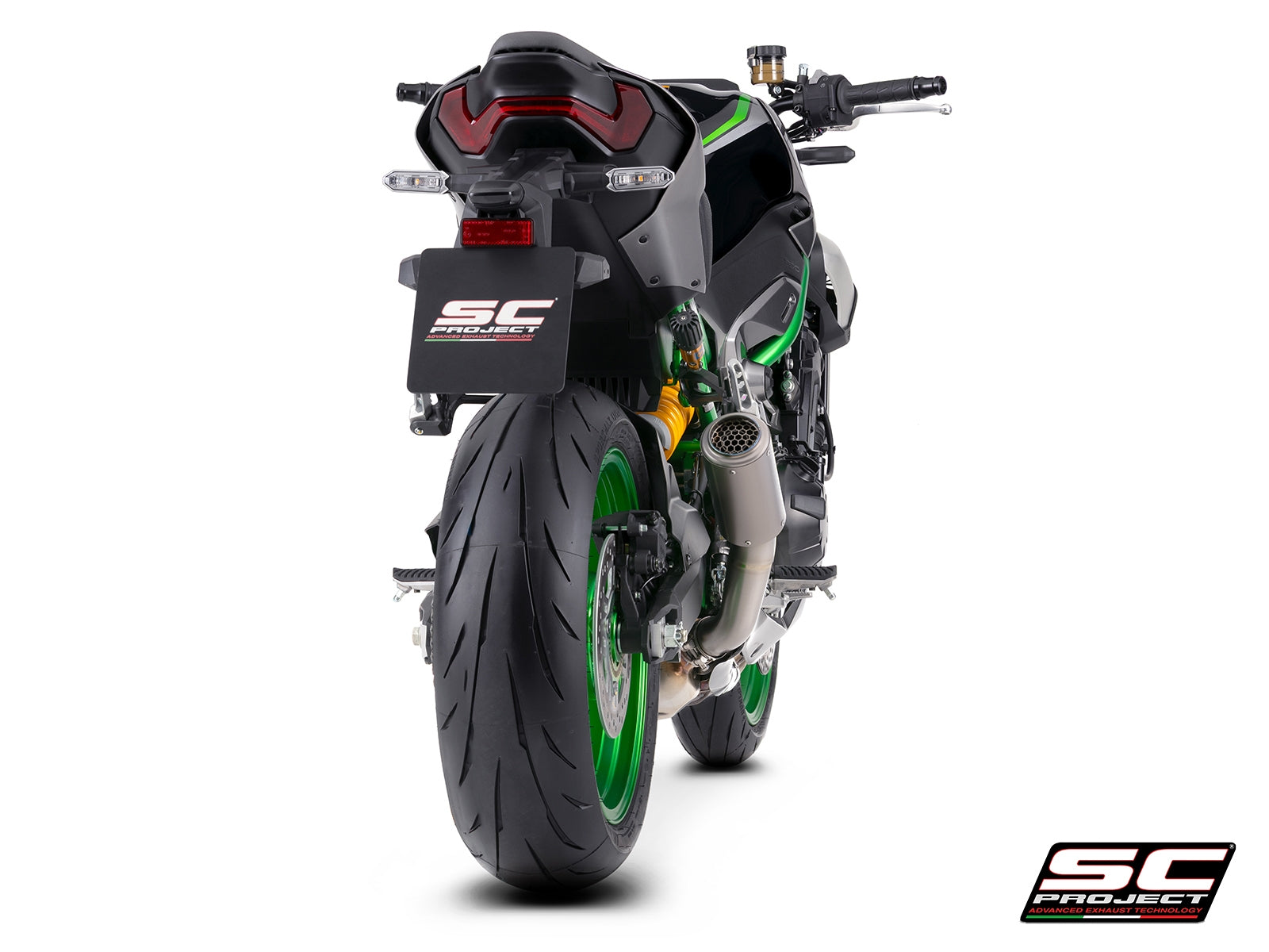 CR-T titanium uitlaatdemper (EURO5+) met carbon hitteschild Kawasaki Z900 (2025+)
