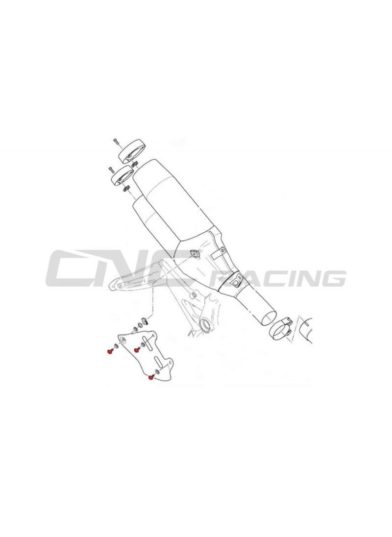 Exhaust silencer heat guard bolt kit Ducati
