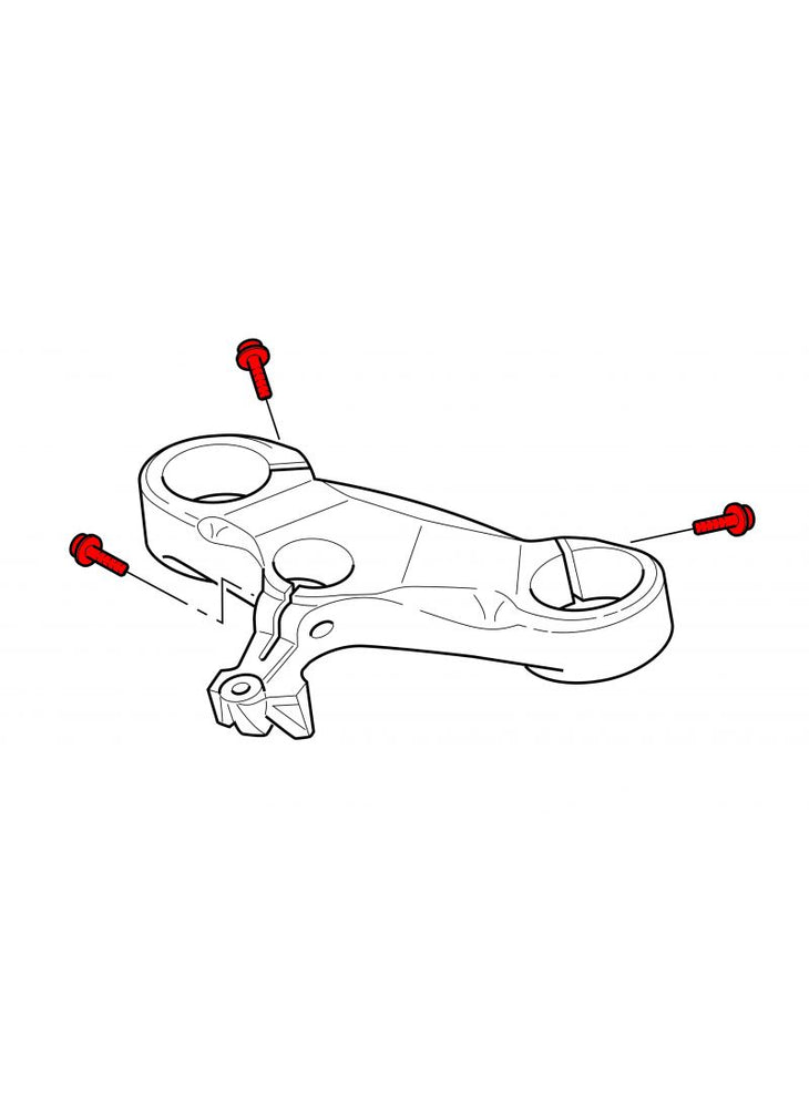 Top Triple Clamp Titanium Bolt Kit (3 pieces) M8x25