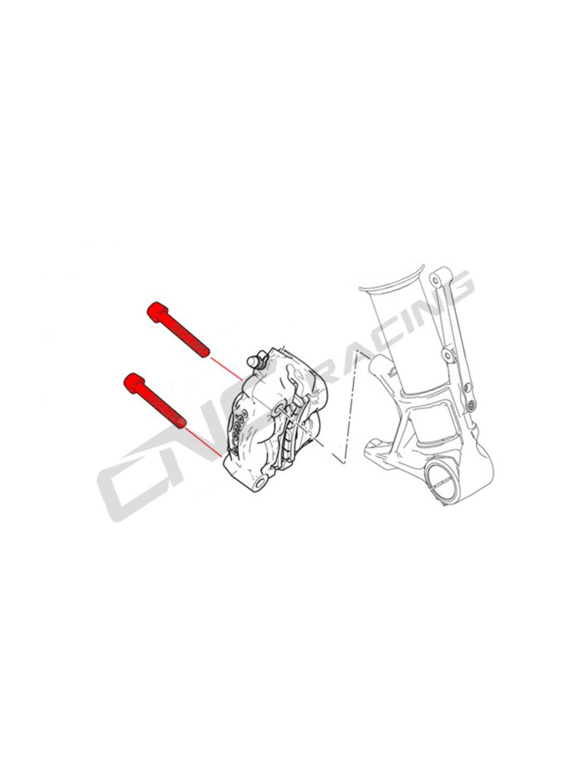 Brake Caliper Bolt Kit Brembo Aprilia and Ducati Hypermotard 1100 EVO (2010-2012)