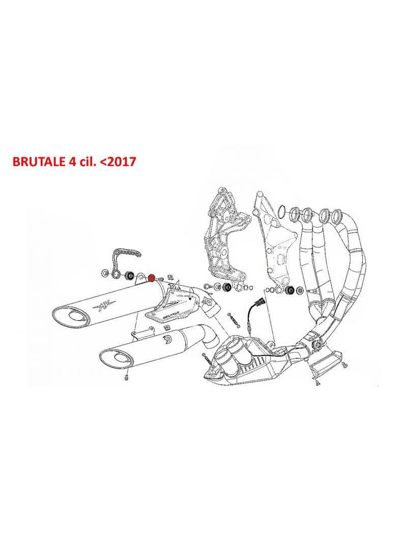 Exhaust mounting collar MV Agusta Brutale