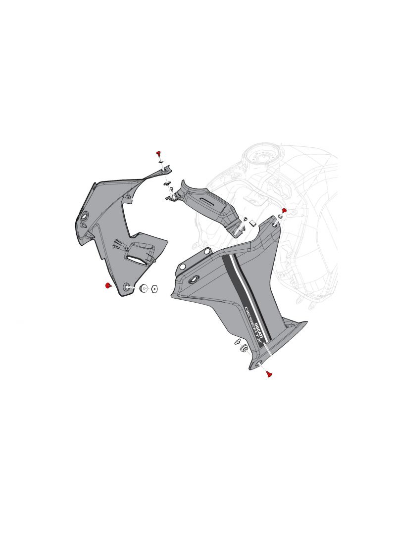 Front Fairing Bolt Kit (4 pcs.) Ducati DesertX 2022+