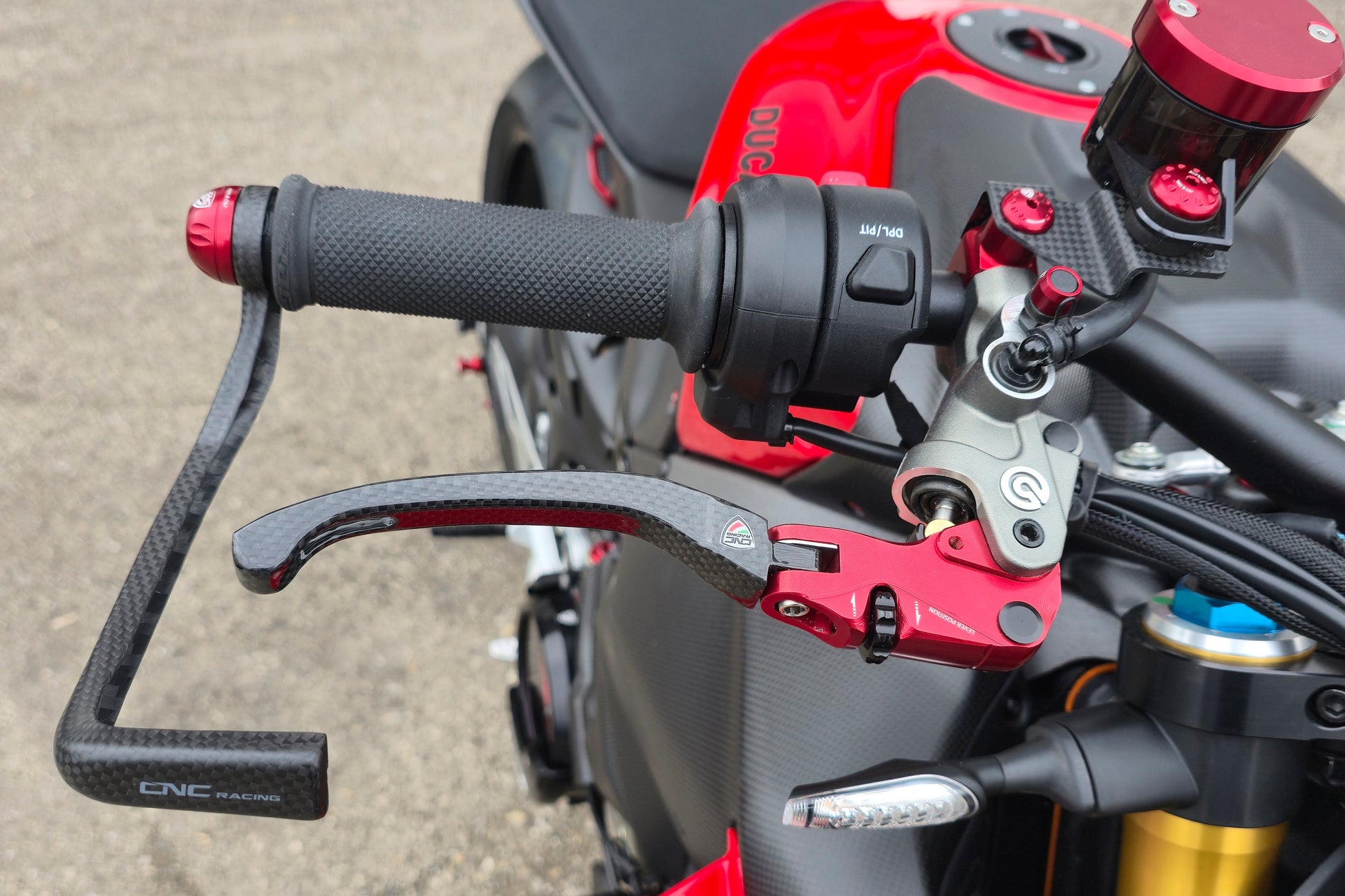 Carbon opklapbare remhendel - met horizontale verstelknop Ducati Multistrada V4 (2021+)