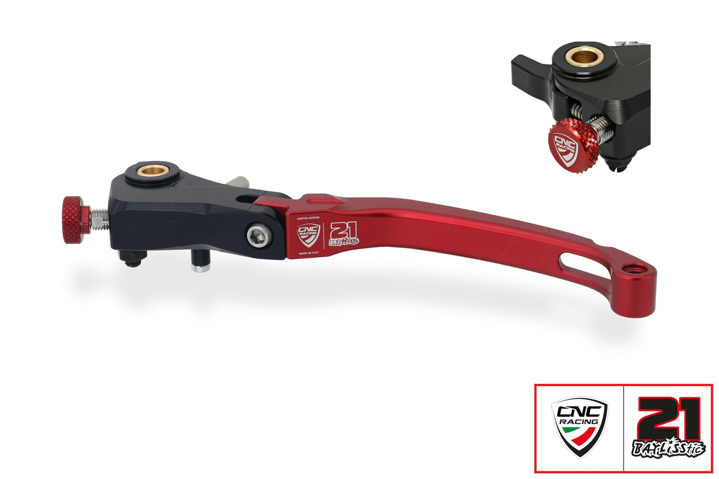 Opklapbare en verstelbare koppelingshendel Troy Bayliss Limited Edition Ducati 1098 (2007-2009) rode variant