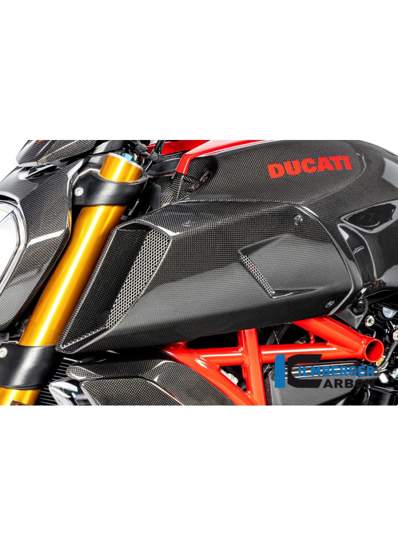 Airtube cover left side gloss Ducati Diavel 1260 Carbon (2011-2018)