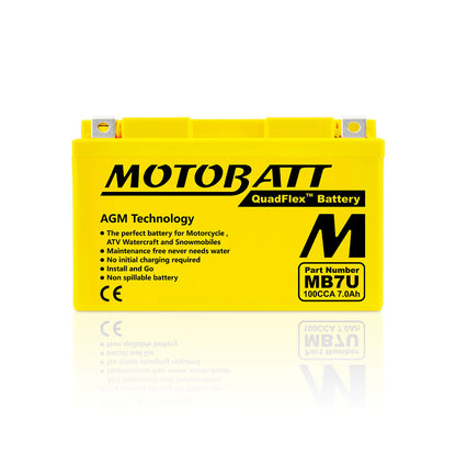 Motobatt MB7U SLA -batteri 12V / 7AH / 100CCA (7.4AH 20HR / 324PHCA)