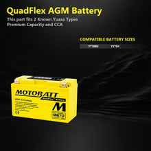 Motobatt MB7U SLA -batteri 12V / 7AH / 100CCA (7.4AH 20HR / 324PHCA)