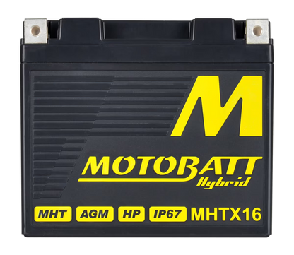 Motobatt MHTX16 Hybrid Litium-La Battery 12V / 350CCA (10AH / 16.5AH PB EQ / 500PHCA)