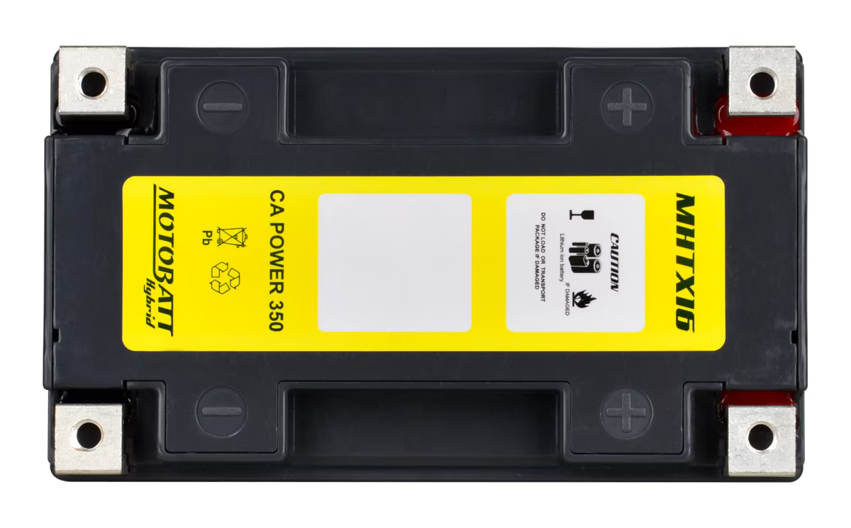Motobatt MHTX16 Hybrid Litium-La Battery 12V / 350CCA (10AH / 16.5AH PB EQ / 500PHCA)