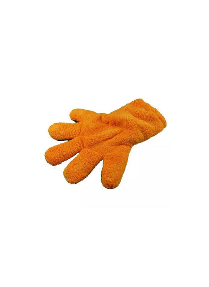 D-con 5 dedo guante peludo peludo guía de lavado de color naranja