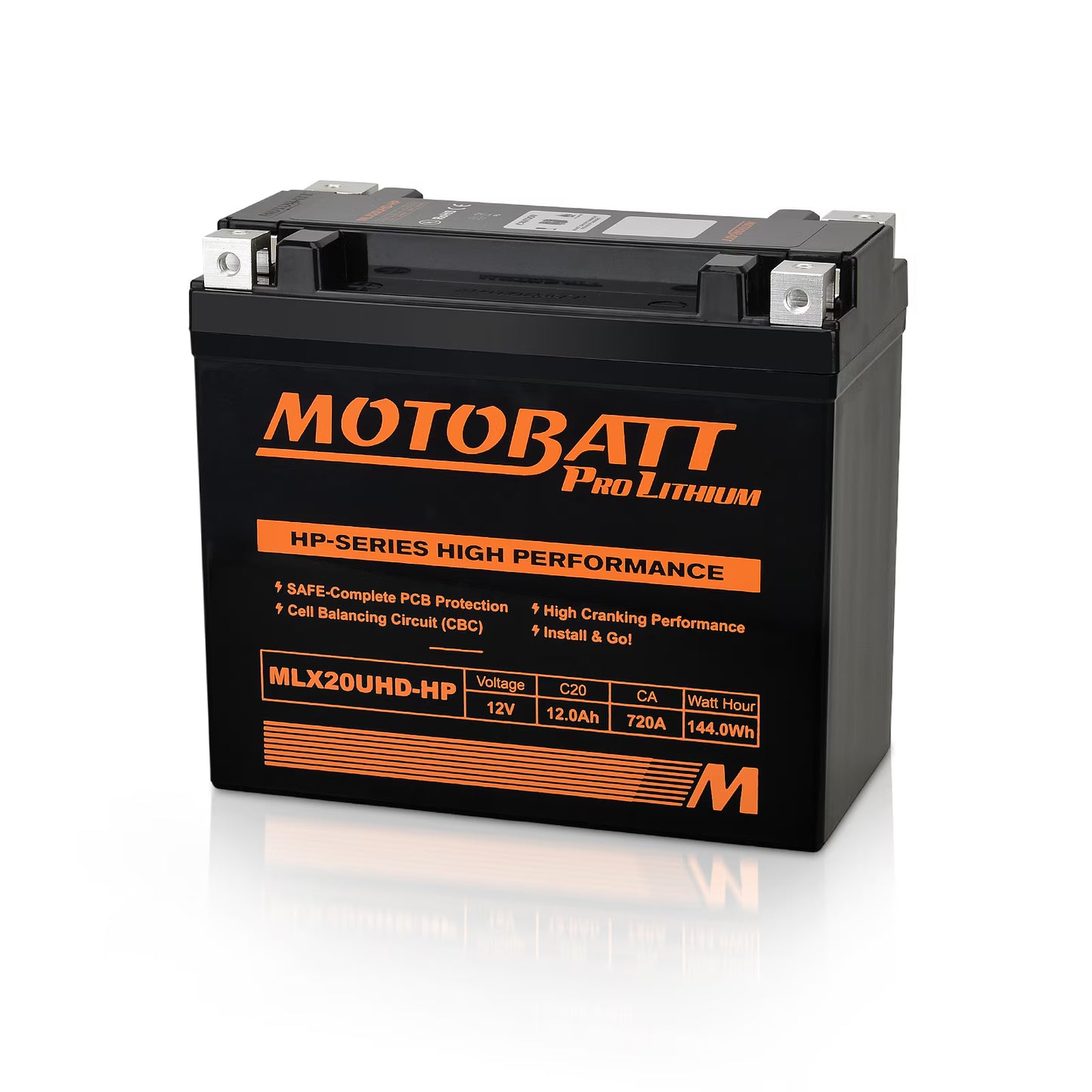Motobatt MLX20UHD-HP lithium accu 12V 720CCA product afbeelding