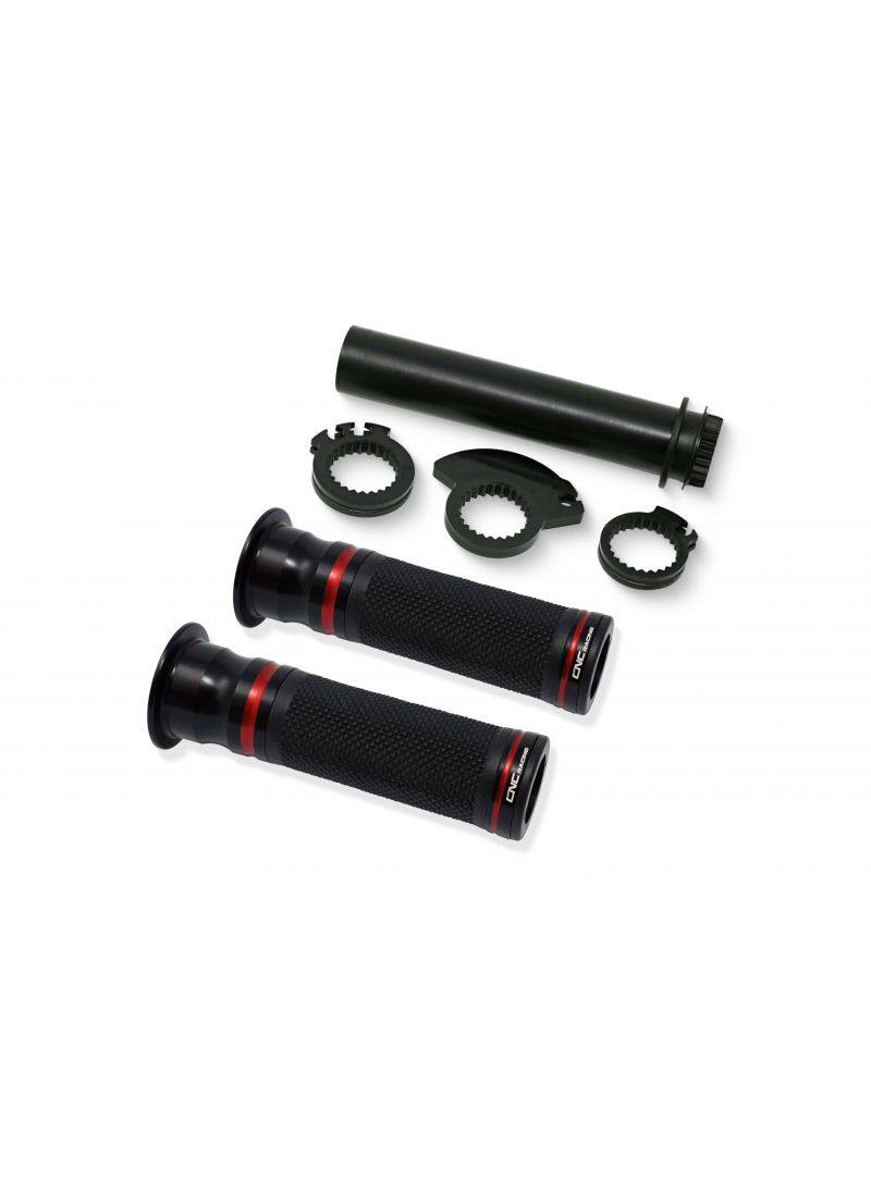 Handlebar Grips CNC Racing - Bicolore Black-Red