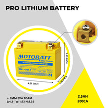 Motobatt MPLXHK-P Pro Lithium Accu 12V / 165CCA (2.2Ah)