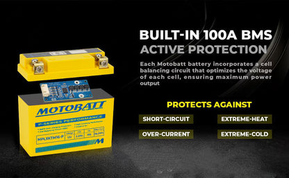 Motobatt MPLXHK-P Pro Lithium Accu 12V / 165CCA (2.2Ah)