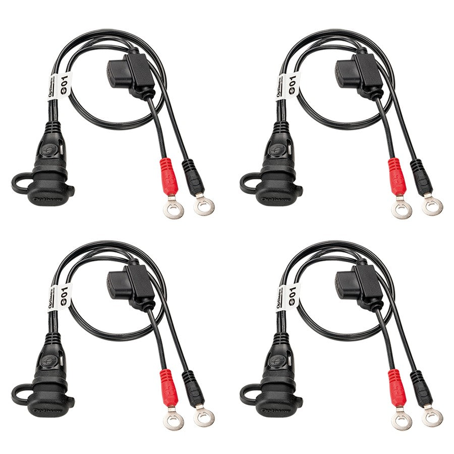 OptiMate O-01 accukabel x4 – ringen M6-M8 naar SAE – 7A max