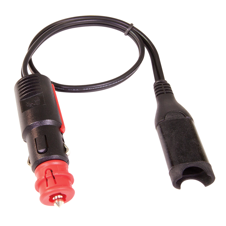 OptiMate O-02 adapterkabel – AUTO (Ø22) / DIN (Ø12) naar SAE – 7A max