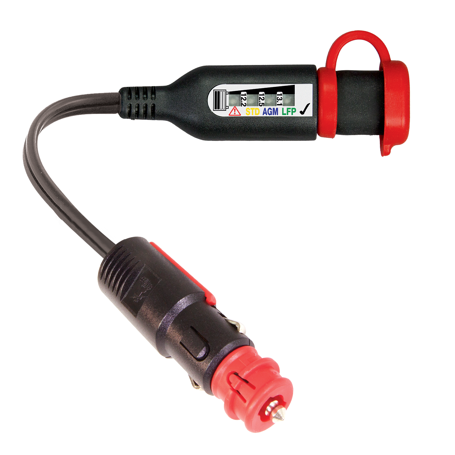 OptiMate O-126 adapterkabel & Pb-lithium-monitor – AUTO/DIN naar SAE – 13A max