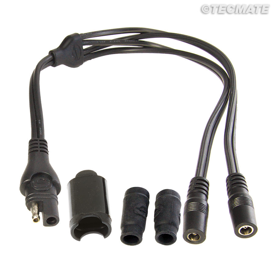 OptiMate O-35 Y-splitter  –  SAE > 2xDC2.5mm socket  –  7A max
