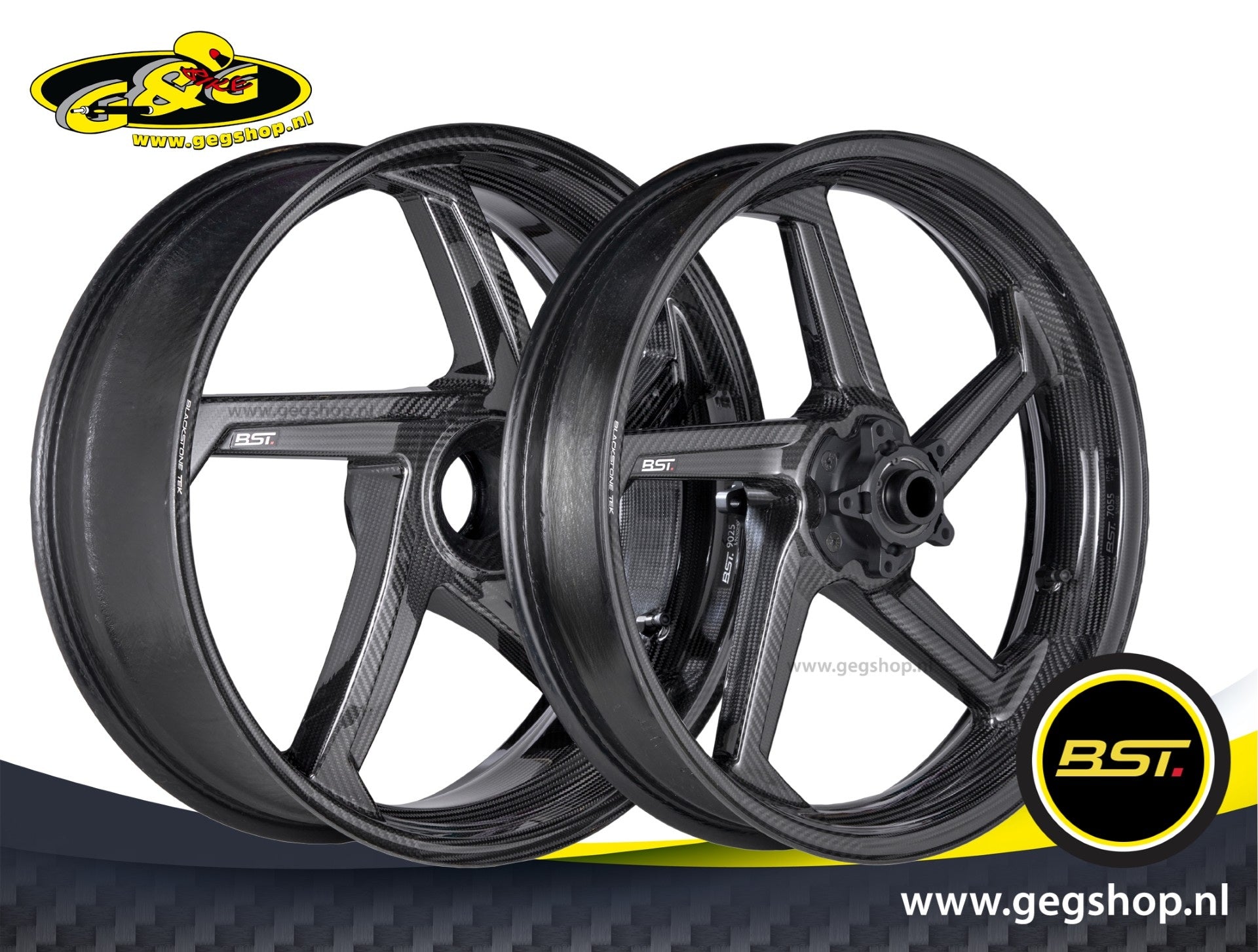 BST Star TEK achtervelg carbon 6,0 x 17" BMW S1000R (2021-2024) Vervanging M Pack
