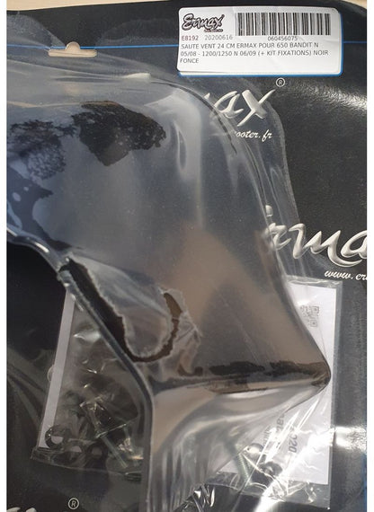 Ermax - damage - Dark Black flyscreen 24cm Suzuki GSF650 Bandit 2005-2008 GSF1200 / GSF1250 2006-2009