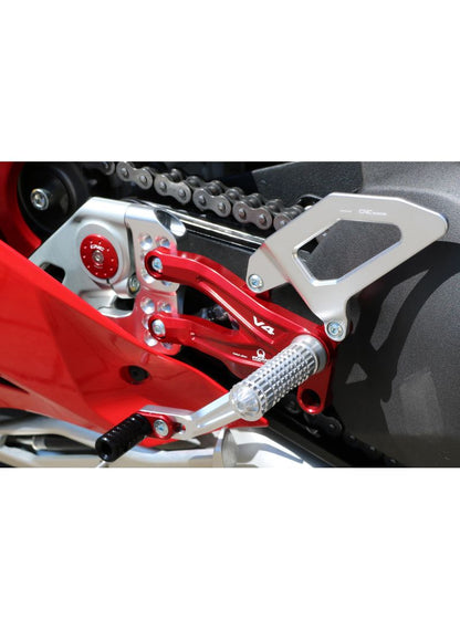 Adjustable rear set RPS EASY for Ducati Panigale V4 with road and reverse shift - Pramac Limited Edition
