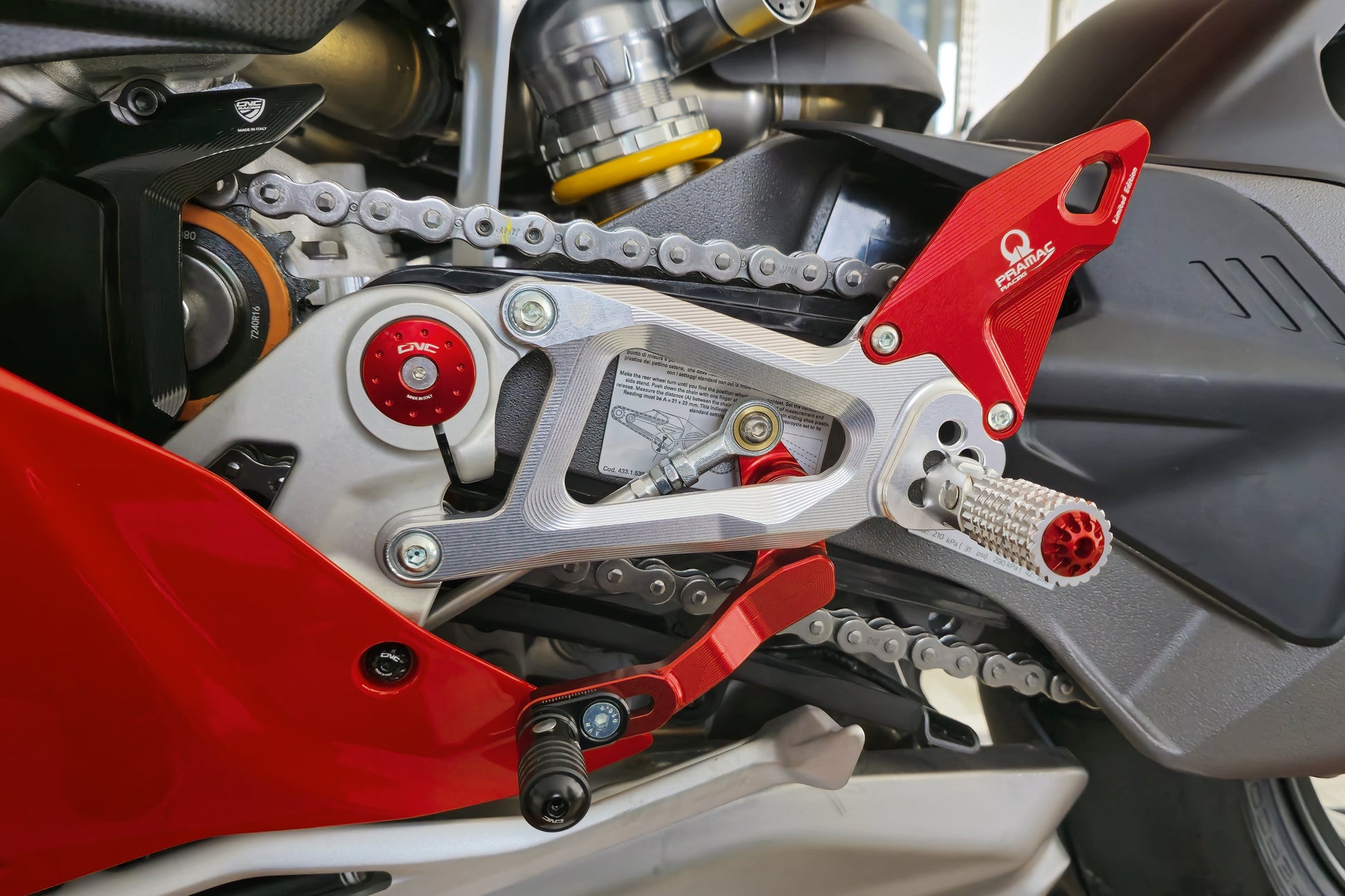 Pramac Racing Limited Edition remschakelset Ducati Panigale V4 Tricolore (2025+)