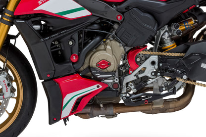 Voortandwiel cover Ducati Streetfighter V4 S (2020-2022) CP172R gemonteerd op Streetfighter V4S