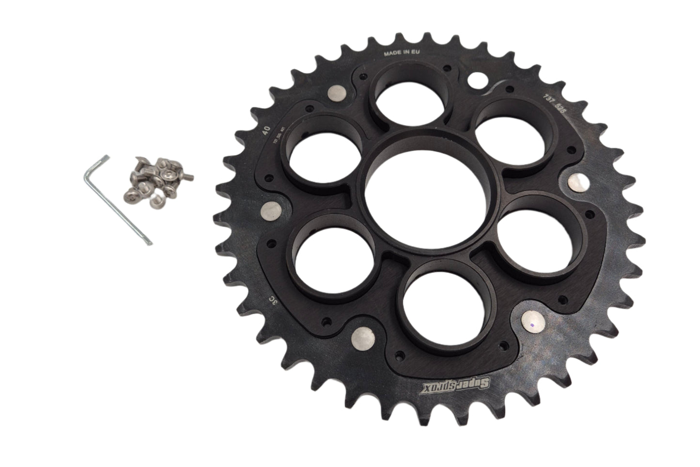 SuperSprox Stealth Ducati achtertandwiel RSA-755_525_40:BLK