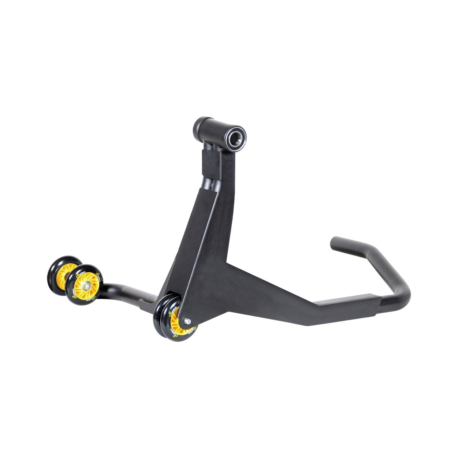 Lightech enkelzijdige paddockstand staal incl. 40,6mm pen Ducati Monster 1200 (2013-2016) zijaanzicht gemonteerd in achteras