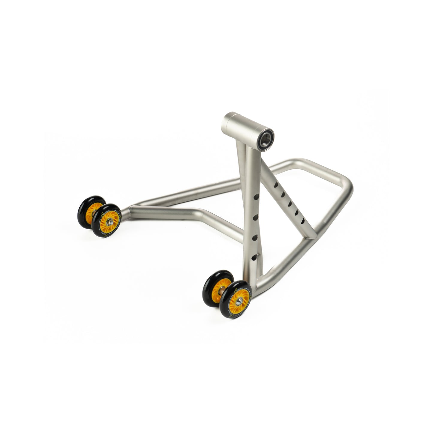 Lightech enkelzijdige RVS paddockstand incl. 28,4mm pen Honda VFR800X Crossrunner (2015-2020) zijaanzicht gemonteerd in achteras