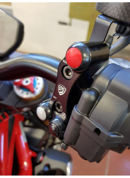 Right handlebar switch - OEM and RCS Brembo brake master cylinder Ducati Hypermotard 1100 (2007-2012)