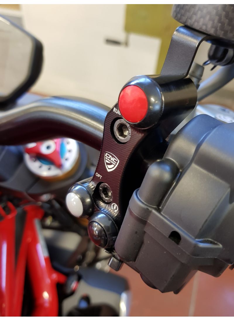 Right handlebar switch Pramac - OEM and RCS Brembo brake master cylinder Ducati Hypermotard 1100 EVO (2010-2012)