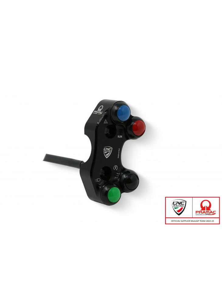 CNC Right Handlebar Switch Ducati - OEM and RCS Brembo Brake Master Cylinder - Pramac Limited Edition Ducati Monster 821 Stealth (2019-2020)