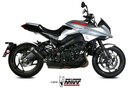 Outletdeal: MIVV Ghibli Steel Black Slip-on uitlaat Suzuki GSX-S1000 Katana (2019-2025)
