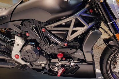 CNC Racing valblokset aluminium bicolore zwart-zilver - Ducati Diavel 1260 (2019-2022)