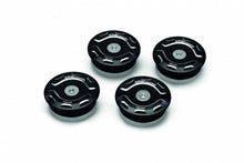CNC Racing caps valblokset bicolore zwart/zilver (set van 4) - Ducati Diavel 1260S (2019-2022)