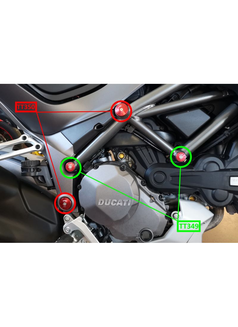 Frame Caps Kit Ducati Multistrada 1260 - for big holes