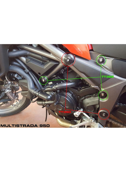 Framecap kit voor grote framegaten Ducati Multistrada 950 S (2019-2021)