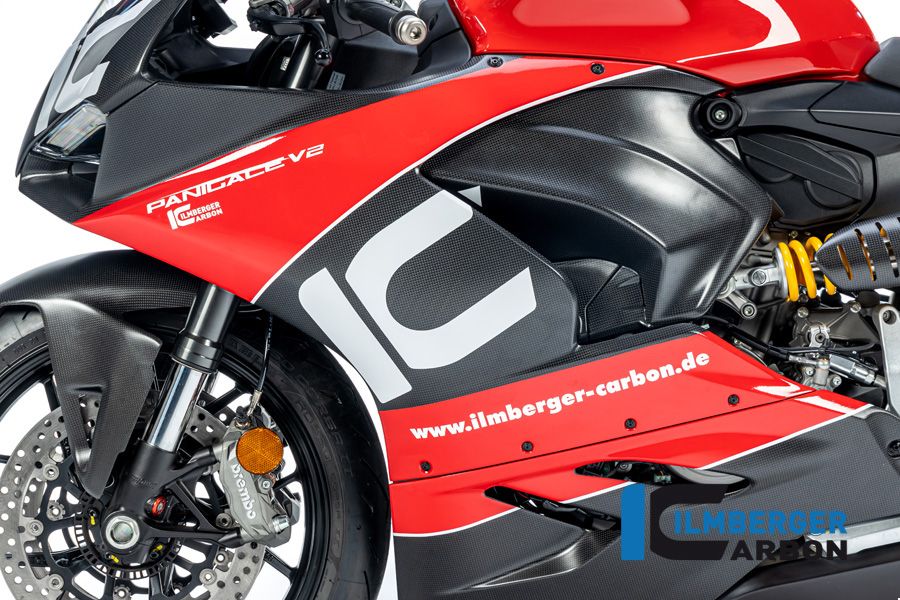 Fairing Side Panel vänster sida Matt Carbon Ducati Panigale V2 Bayliss 1st Champion 20-årsjubileum (2022-2024)