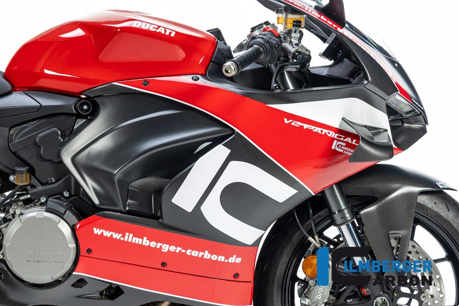 Panneau latéral de carénage côté droit avec points de montage Winglet Matt Carbon Ducati Panigale V2 (2020-2024)