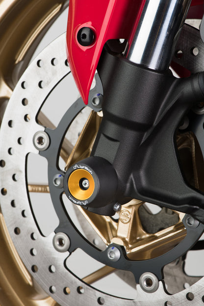 Outletdeal: Lightech voorwielas sliders blauw Yamaha YZF-R7 (2022-2025)