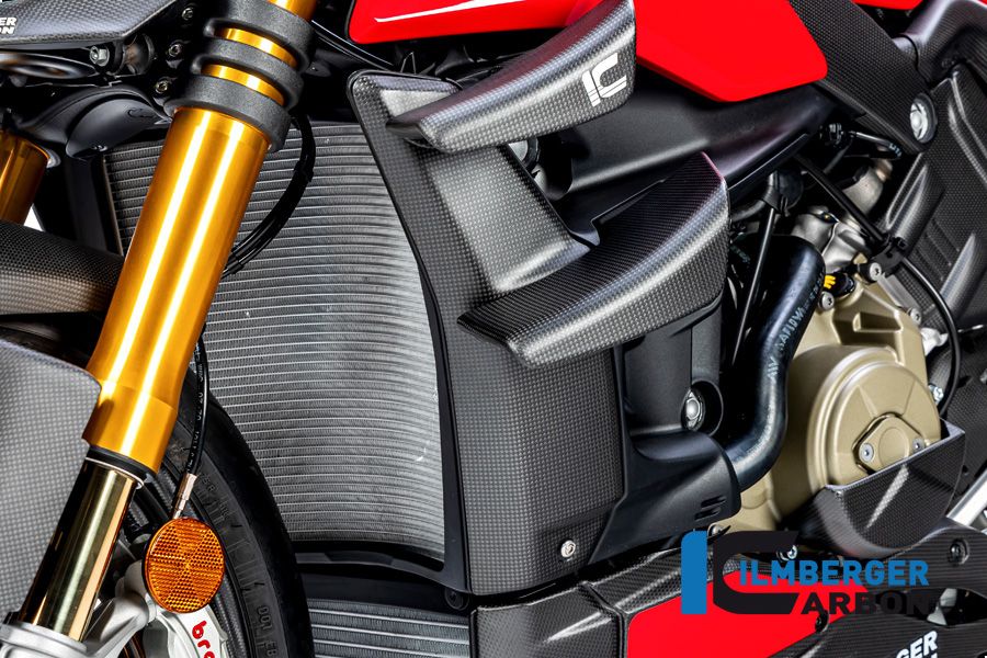 Couverture du radiateur côté gauche Matt Carbon Ducati Streetfighter V4S (2023+)