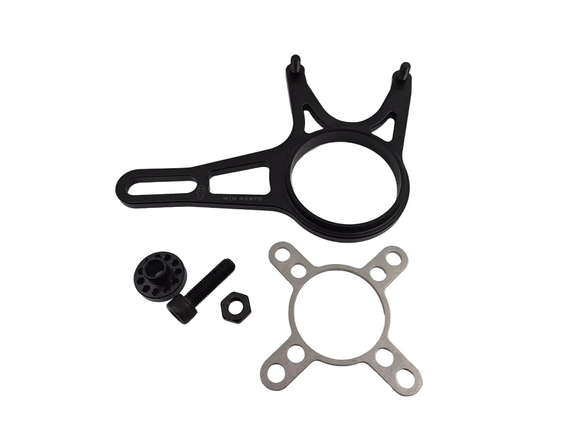 WW Resto underslung remklauw houder Honda Hawk 650 NT650 GT aanzicht 