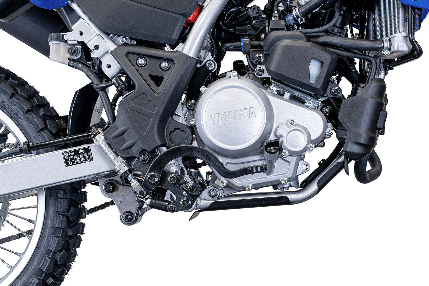 Carterbeschermer Skid Plate Evotech Performance Yamaha WR125R 2026+ zijaanzicht
