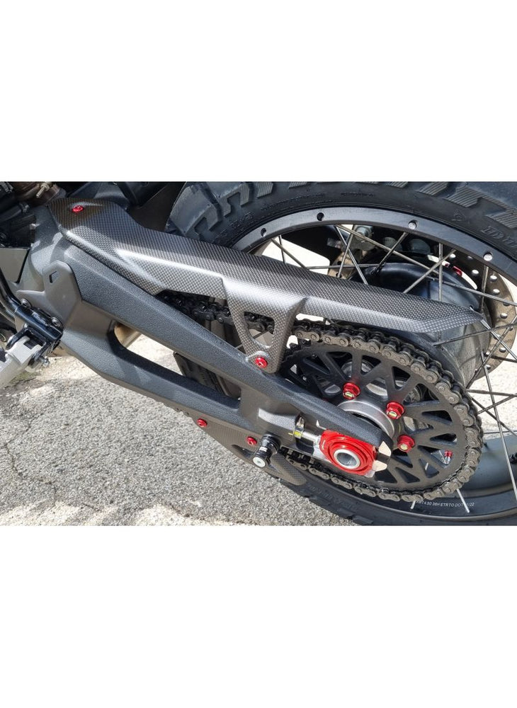 Lower Chain Guard (Shark Fin) matt carbon Ducati Desertx 2022+