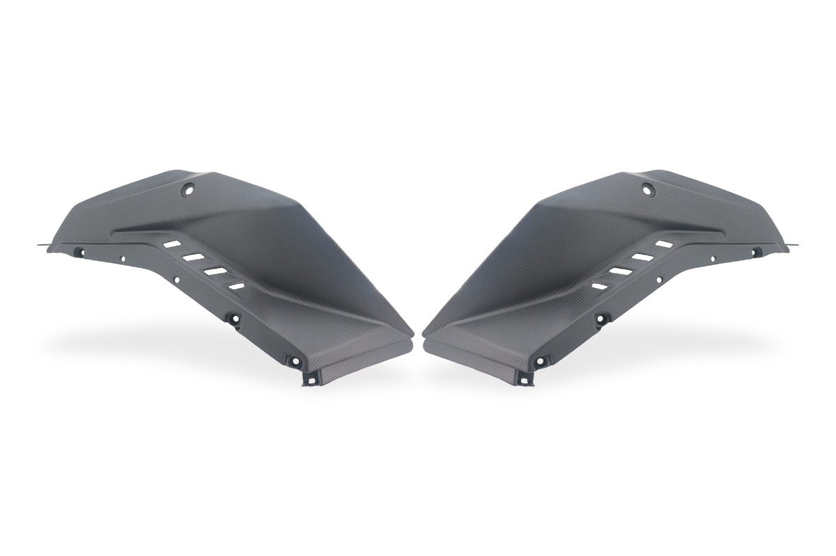 Zijpaneel luchtgeleider ZA384Y CNC Racing mat carbon voor Multistrada V2 en V2S 2025+ set links en rechts