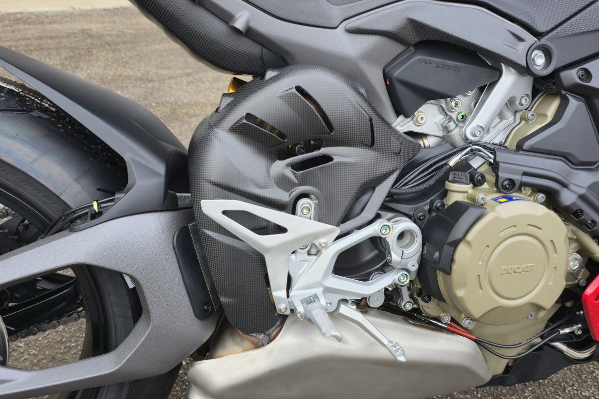 Uitlaatbochten hitteschild mat carbon Ducati Panigale V4 S (2027+)