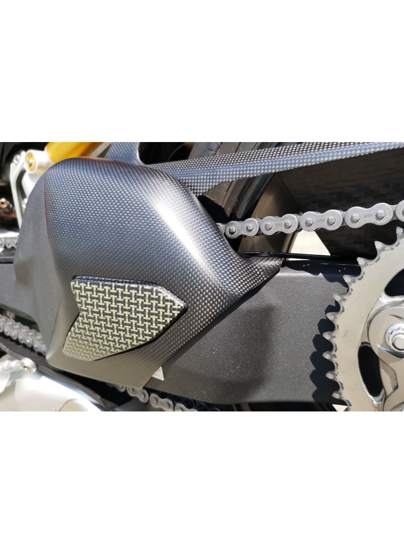 Matt carbon / kevlar swingarm cover Panigale V4 V4S